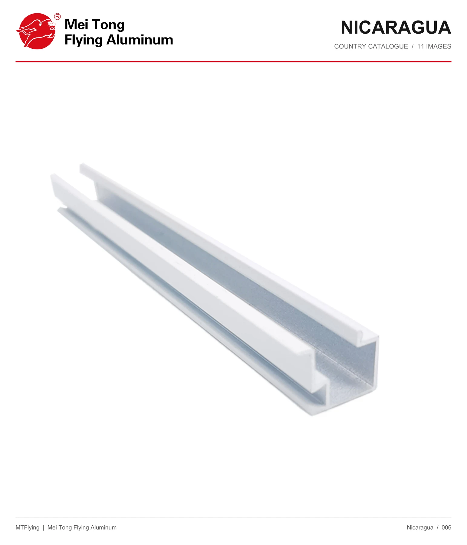 MT Flying aluminum profile sample 006 for Nicaragua