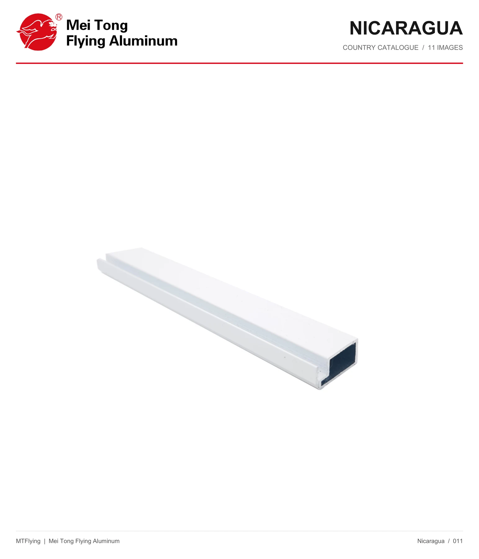 MT Flying aluminum profile sample 011 for Nicaragua
