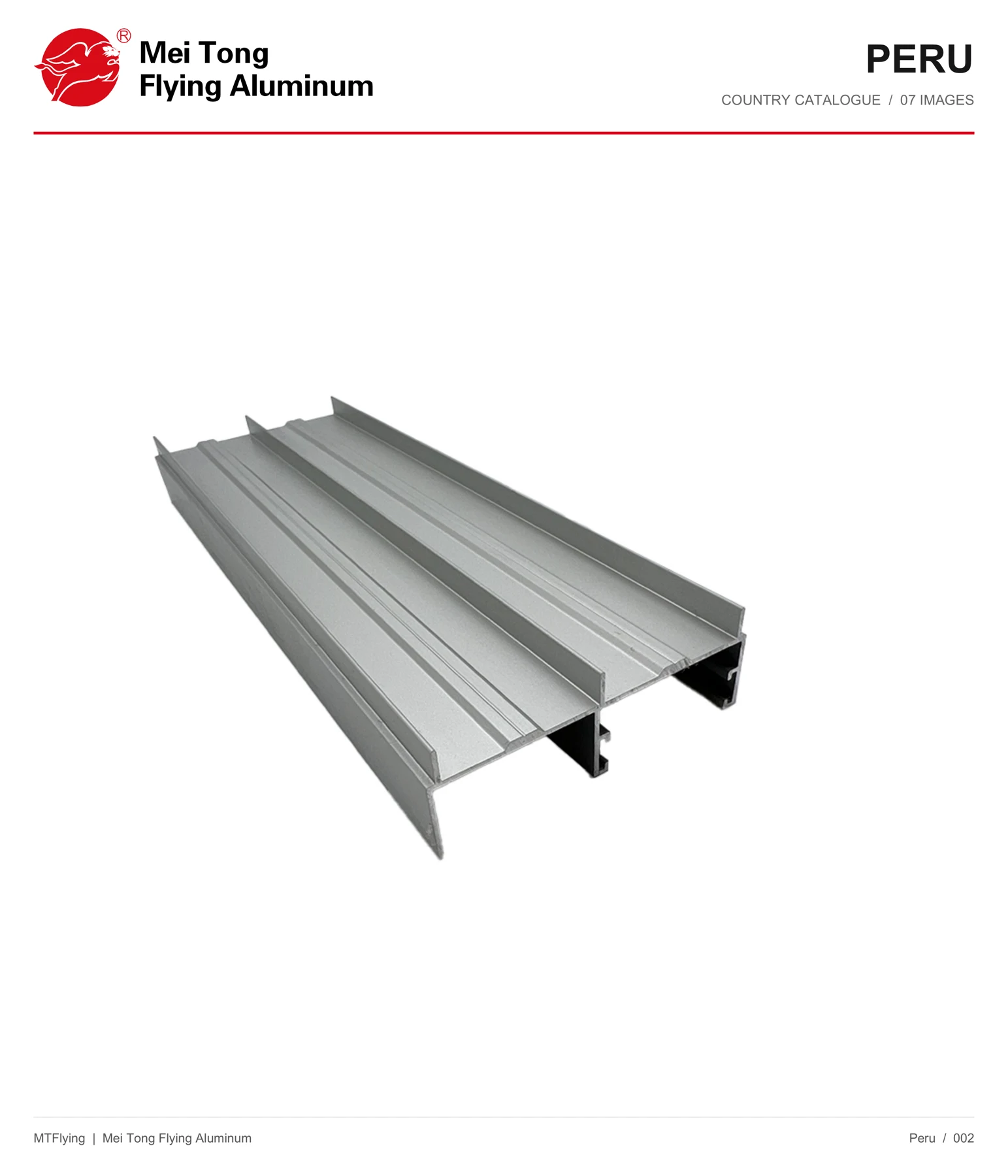 MT Flying aluminum profile sample 002 for Peru