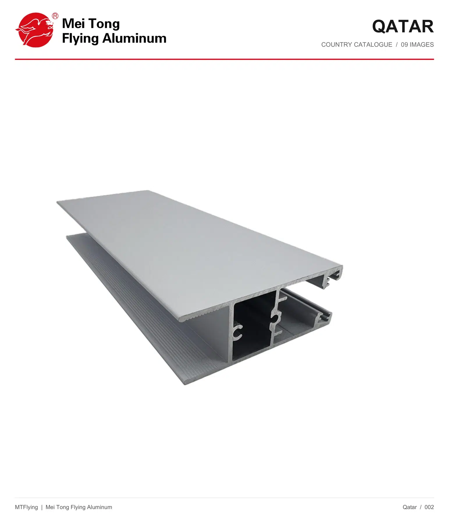 MT Flying aluminum profile sample 002 for Qatar