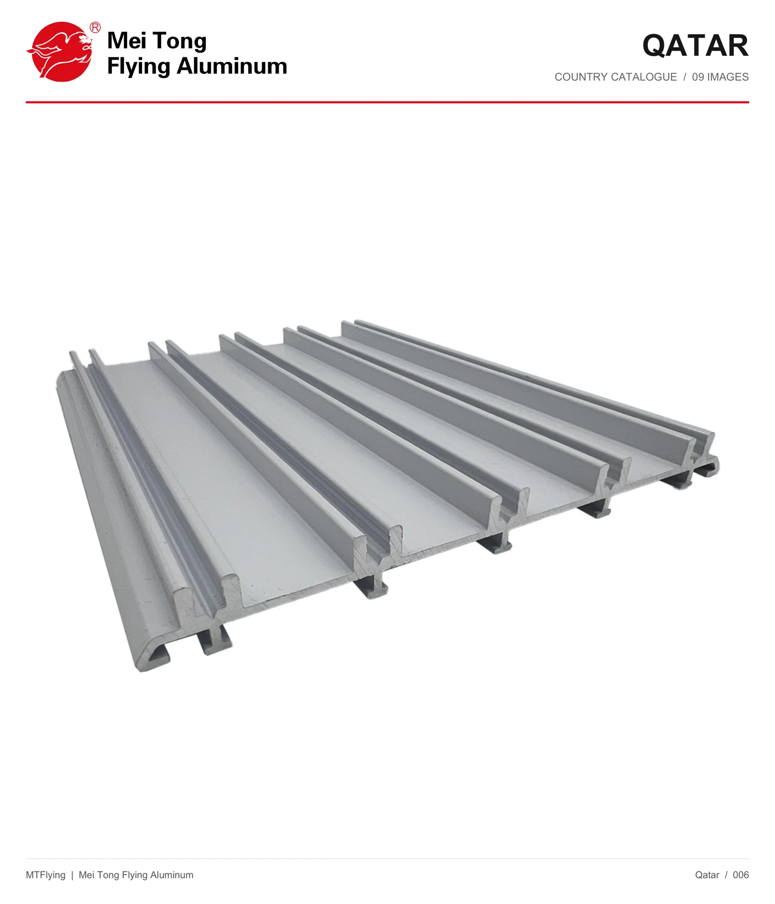 MT Flying aluminum profile sample 006 for Qatar