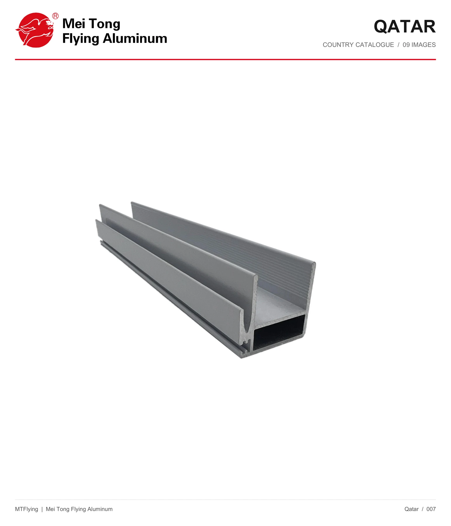 MT Flying aluminum profile sample 007 for Qatar