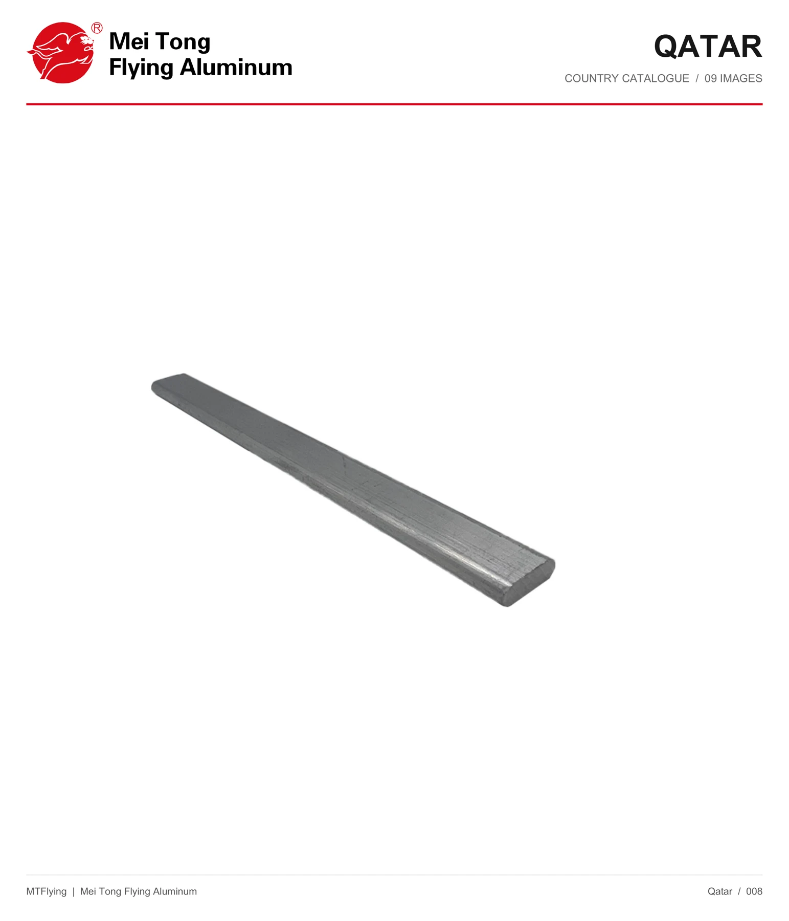 MT Flying aluminum profile sample 008 for Qatar