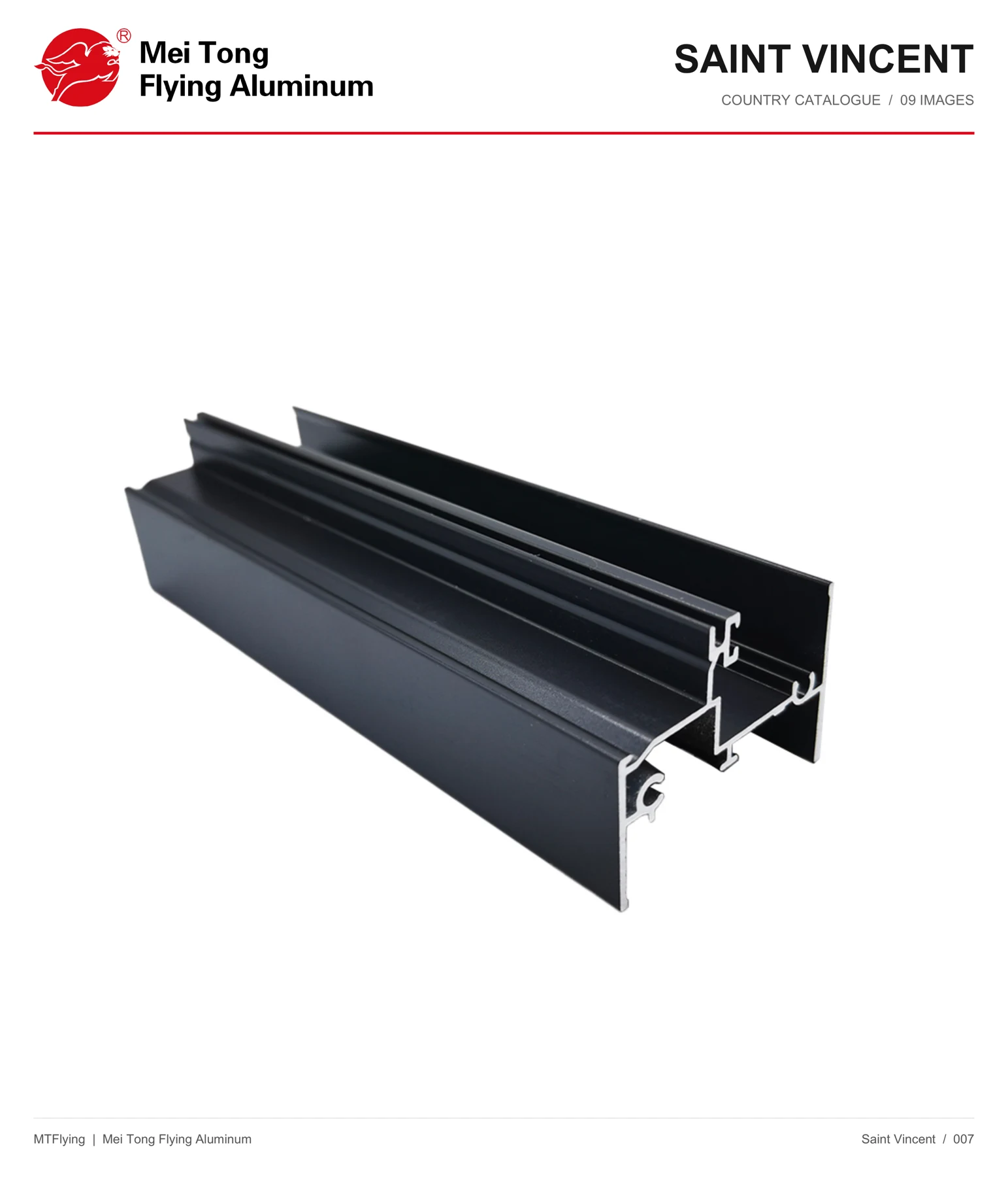 MT Flying aluminum profile sample 007 for Saint Vincent and the Grenadines