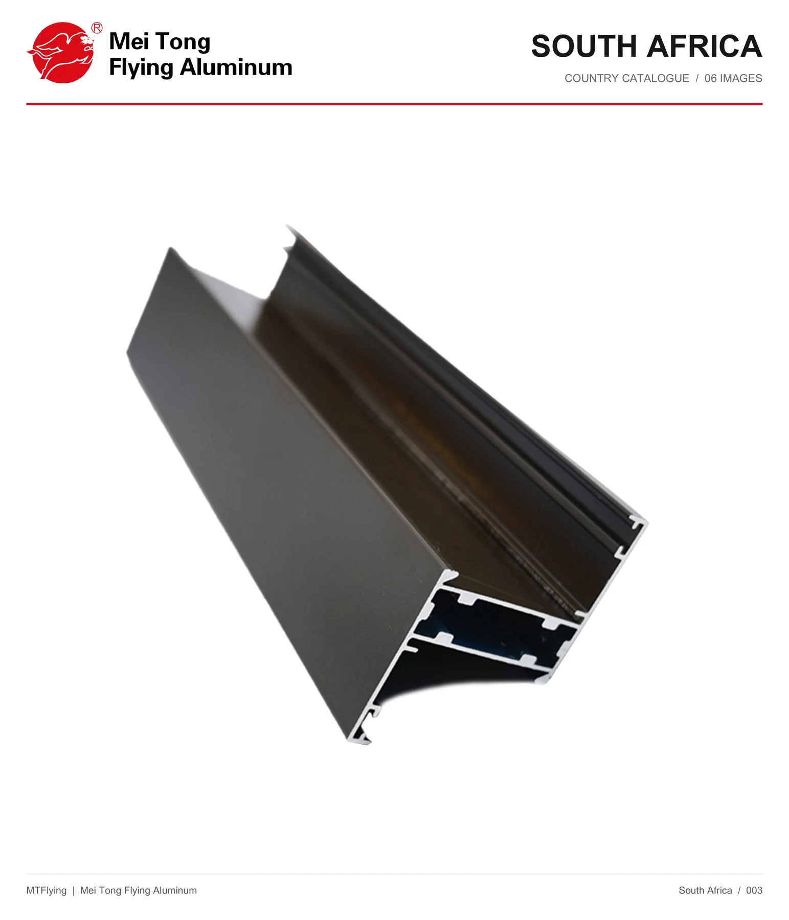 MT Flying aluminum profile sample 003 for South Africa