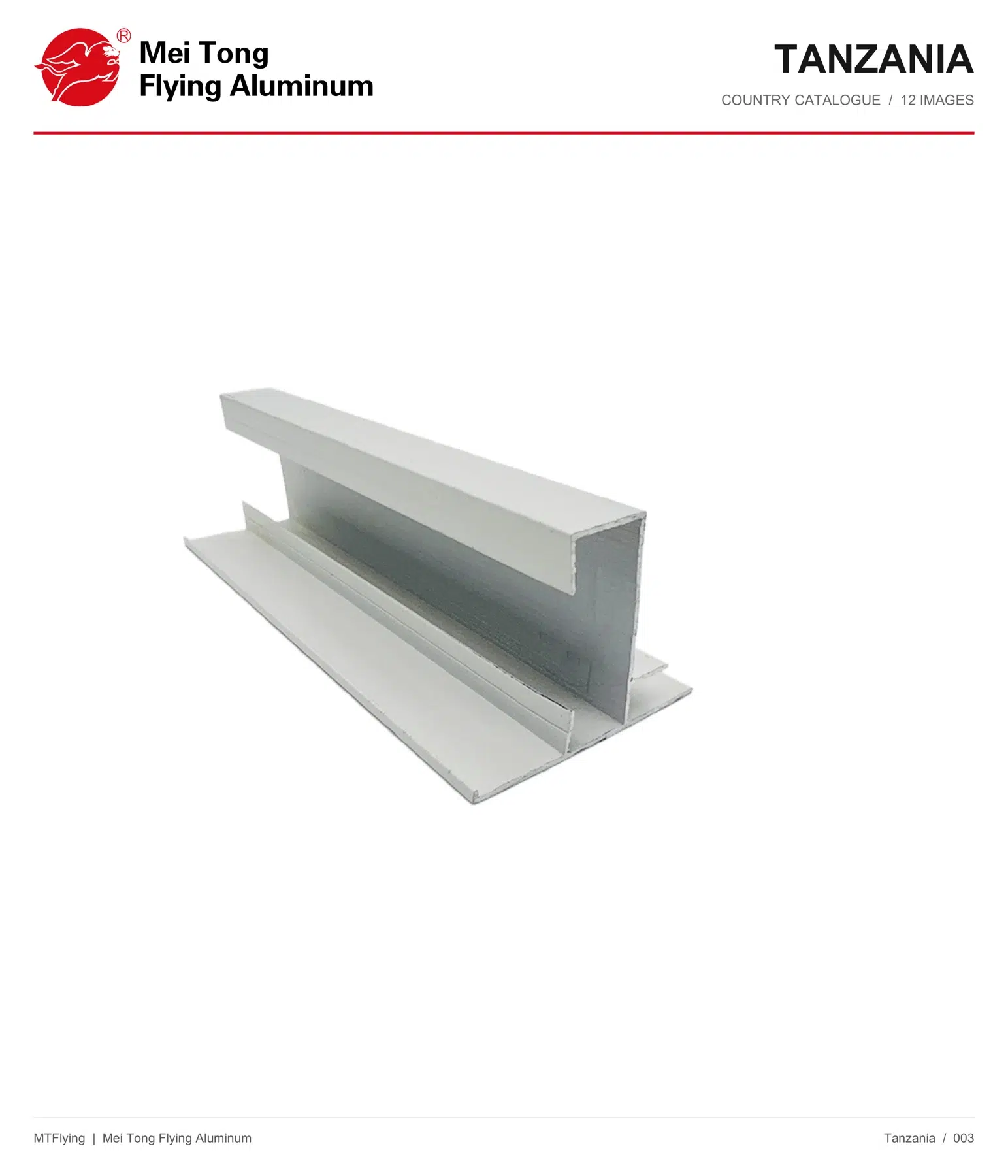 MT Flying aluminum profile sample 003 for Tanzania
