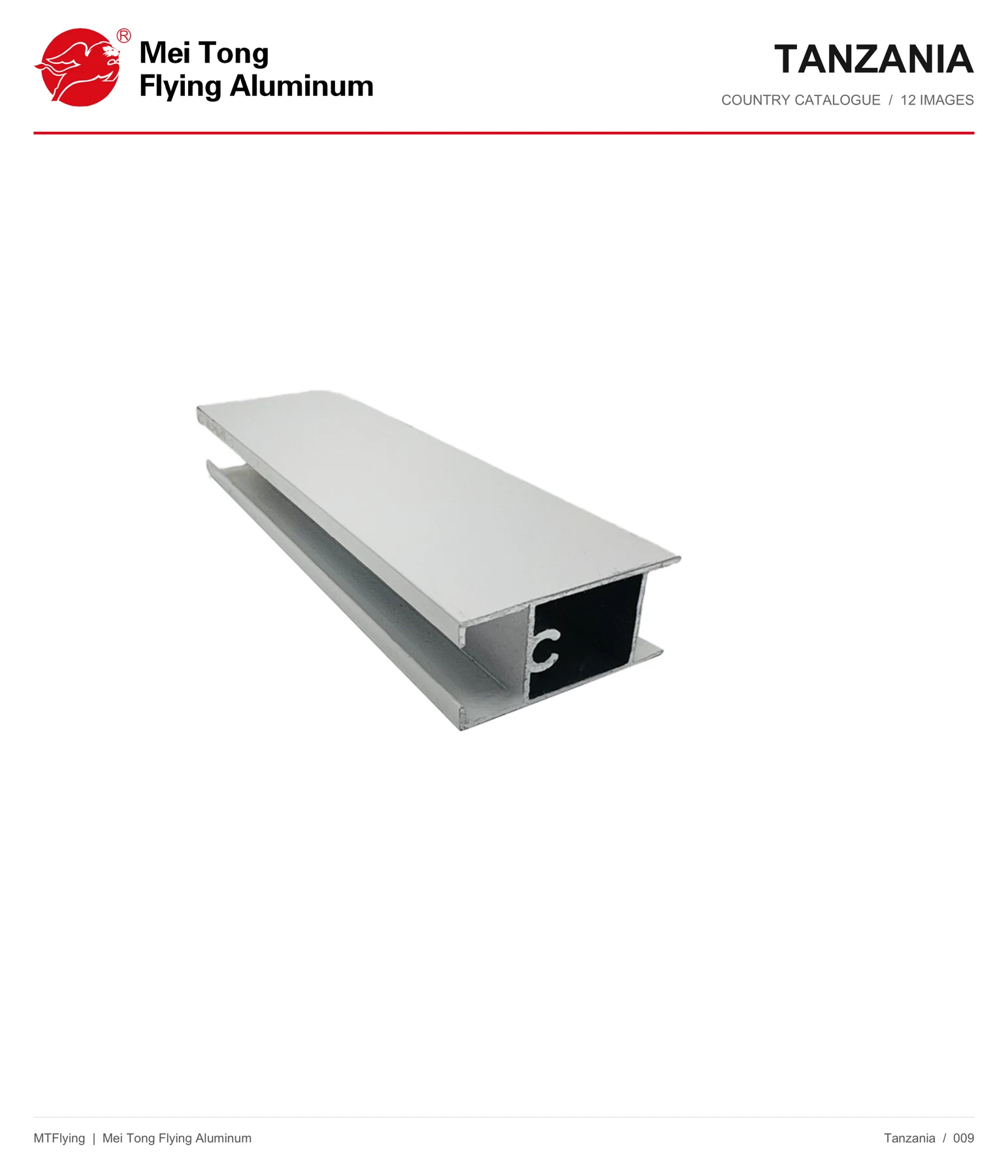 MT Flying aluminum profile sample 009 for Tanzania
