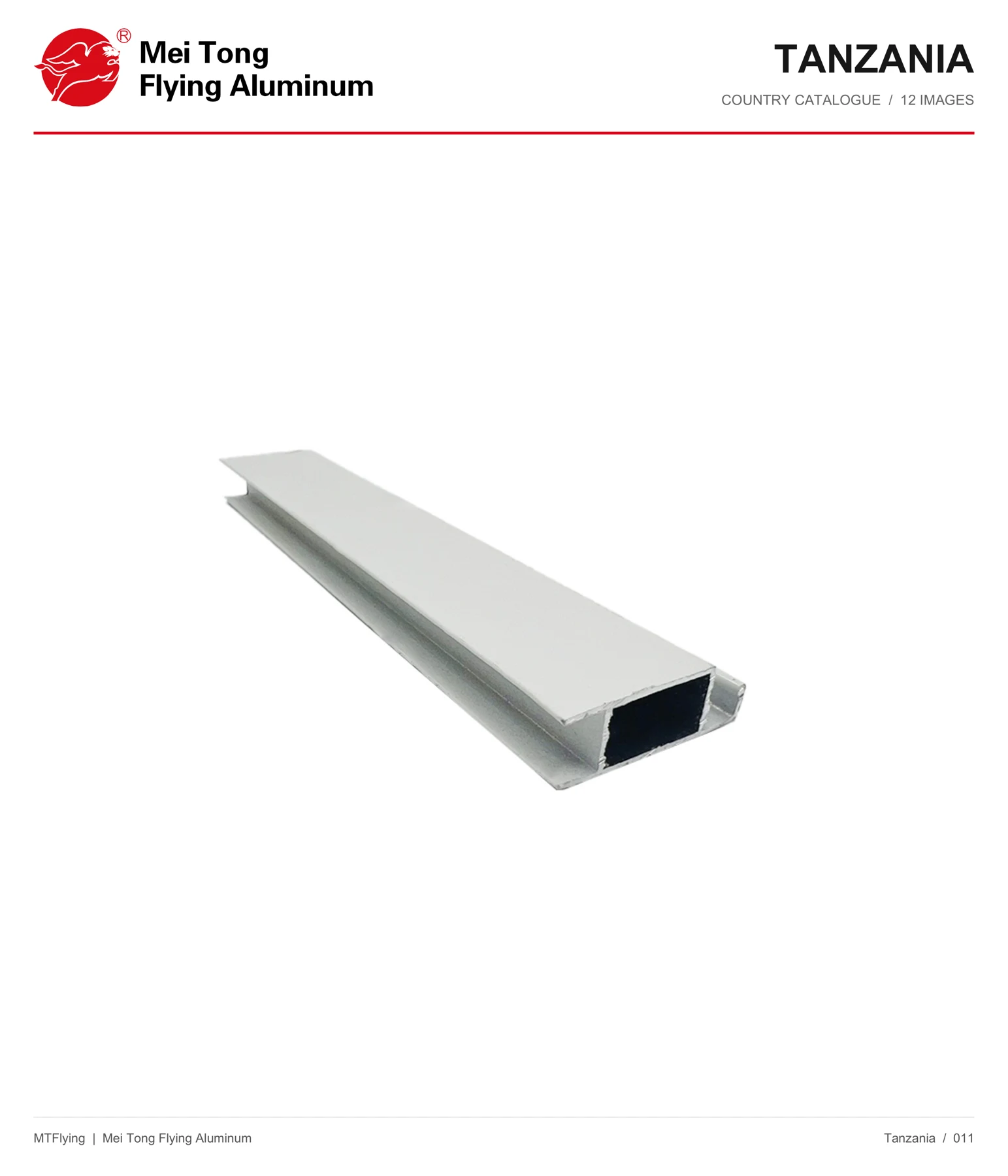 MT Flying aluminum profile sample 011 for Tanzania