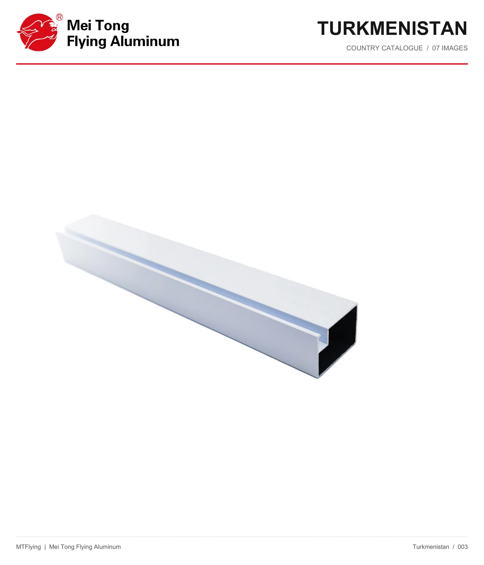 MT Flying aluminum profile sample 003 for Turkmenistan
