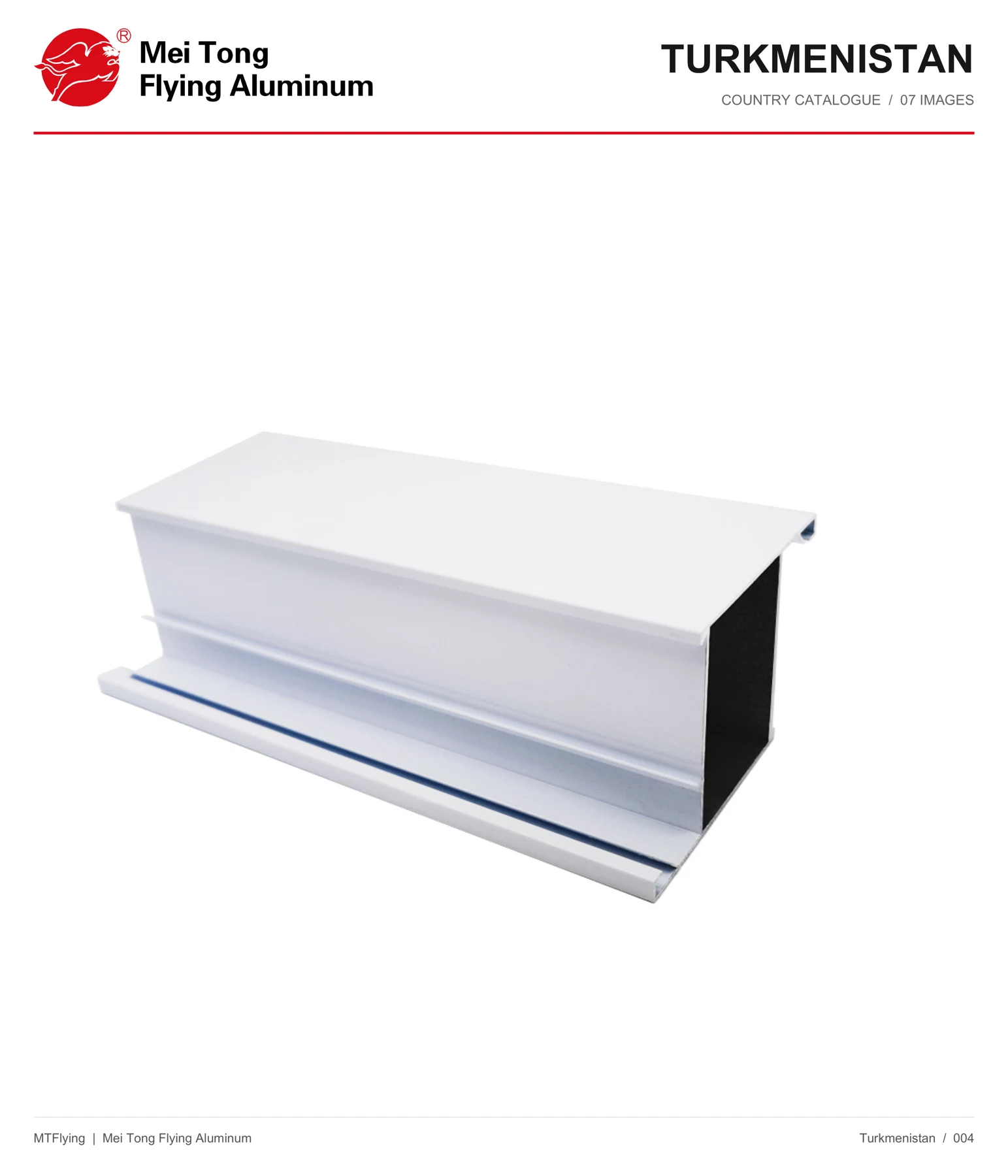MT Flying aluminum profile sample 004 for Turkmenistan