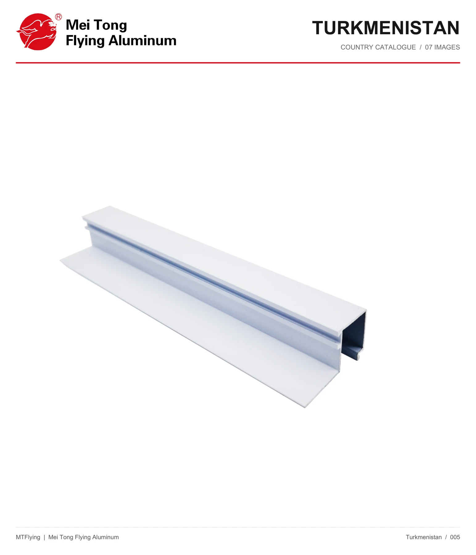 MT Flying aluminum profile sample 005 for Turkmenistan