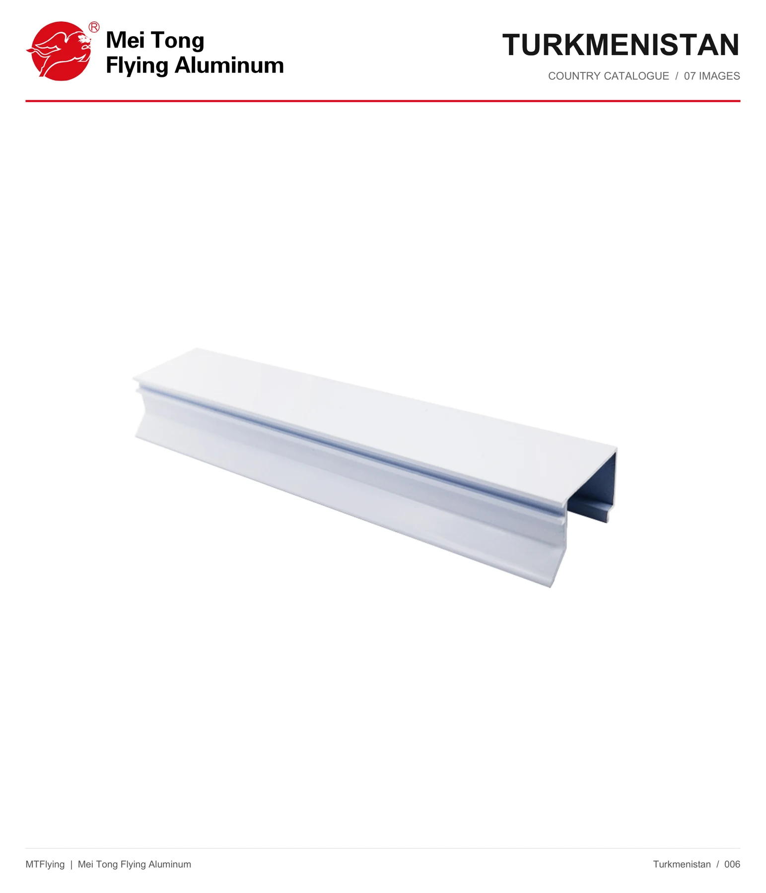 MT Flying aluminum profile sample 006 for Turkmenistan