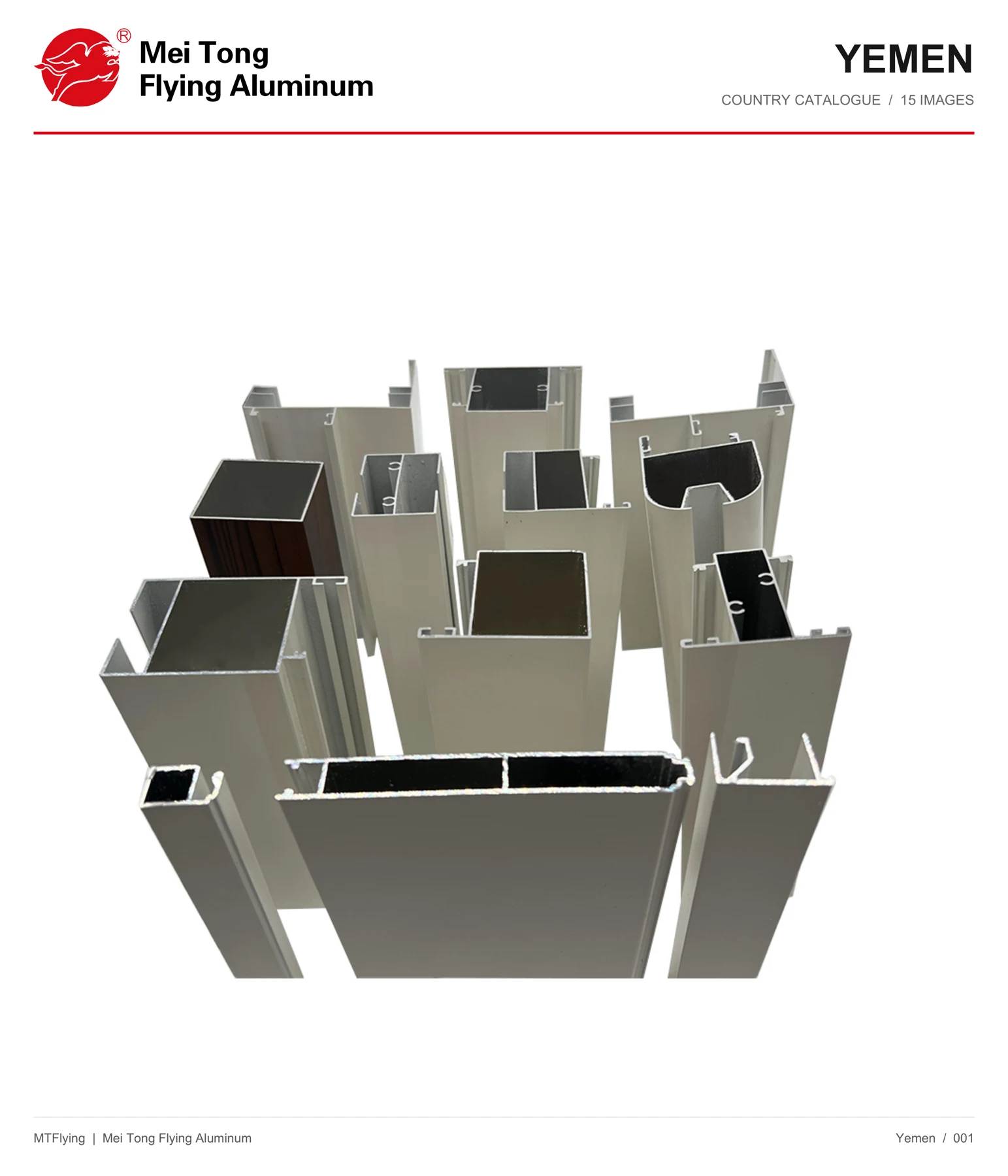 MT Flying aluminum profile sample 001 for Yemen