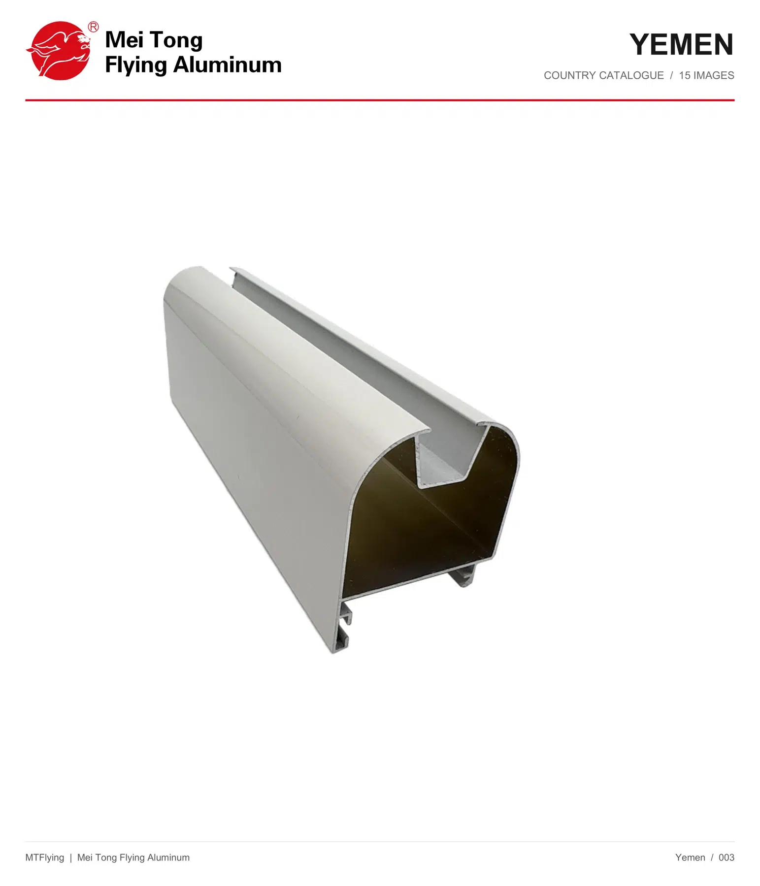 MT Flying aluminum profile sample 003 for Yemen