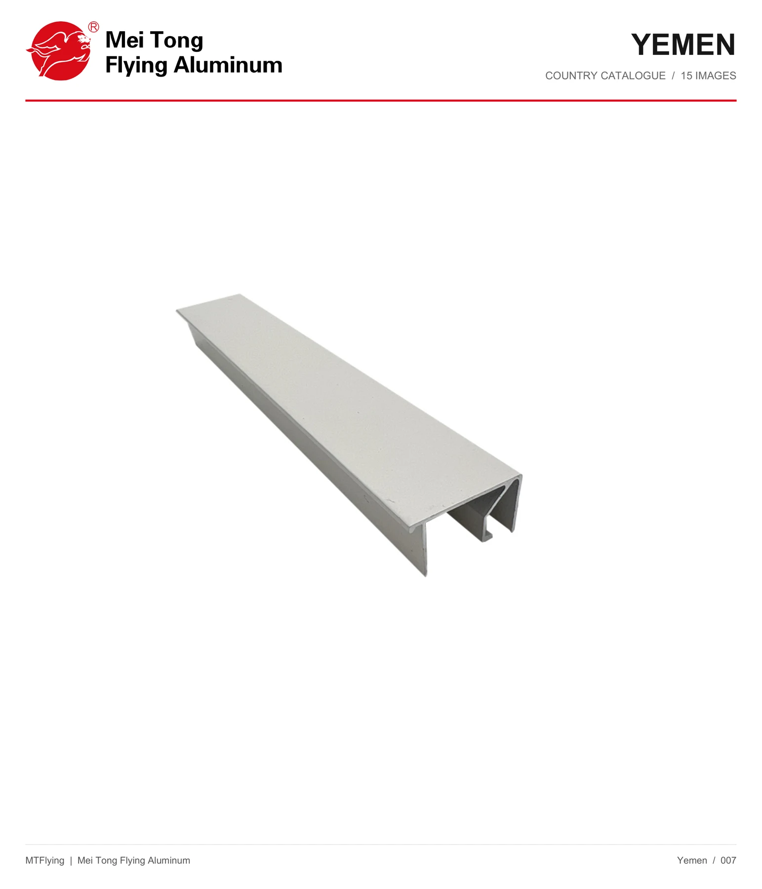 MT Flying aluminum profile sample 007 for Yemen