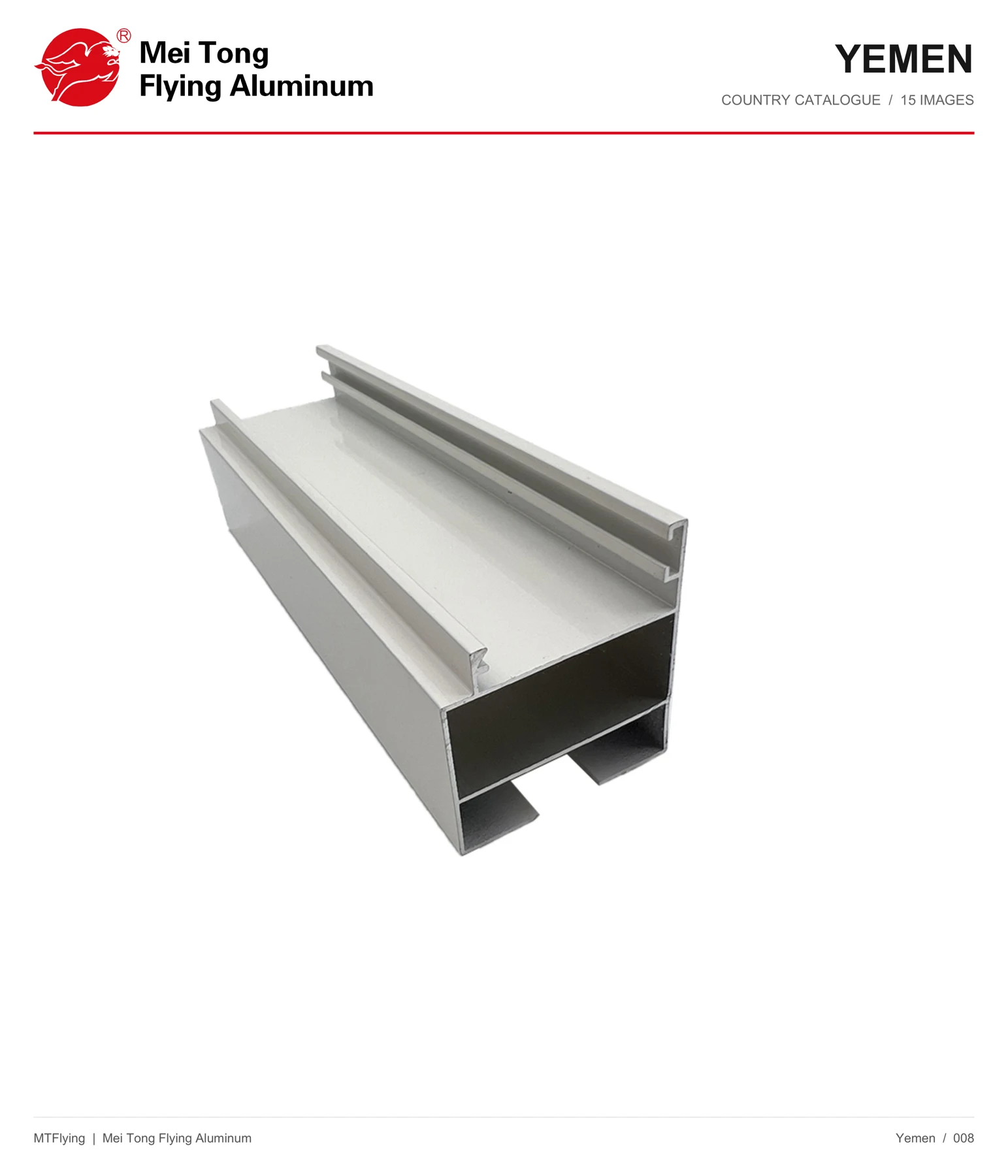 MT Flying aluminum profile sample 008 for Yemen