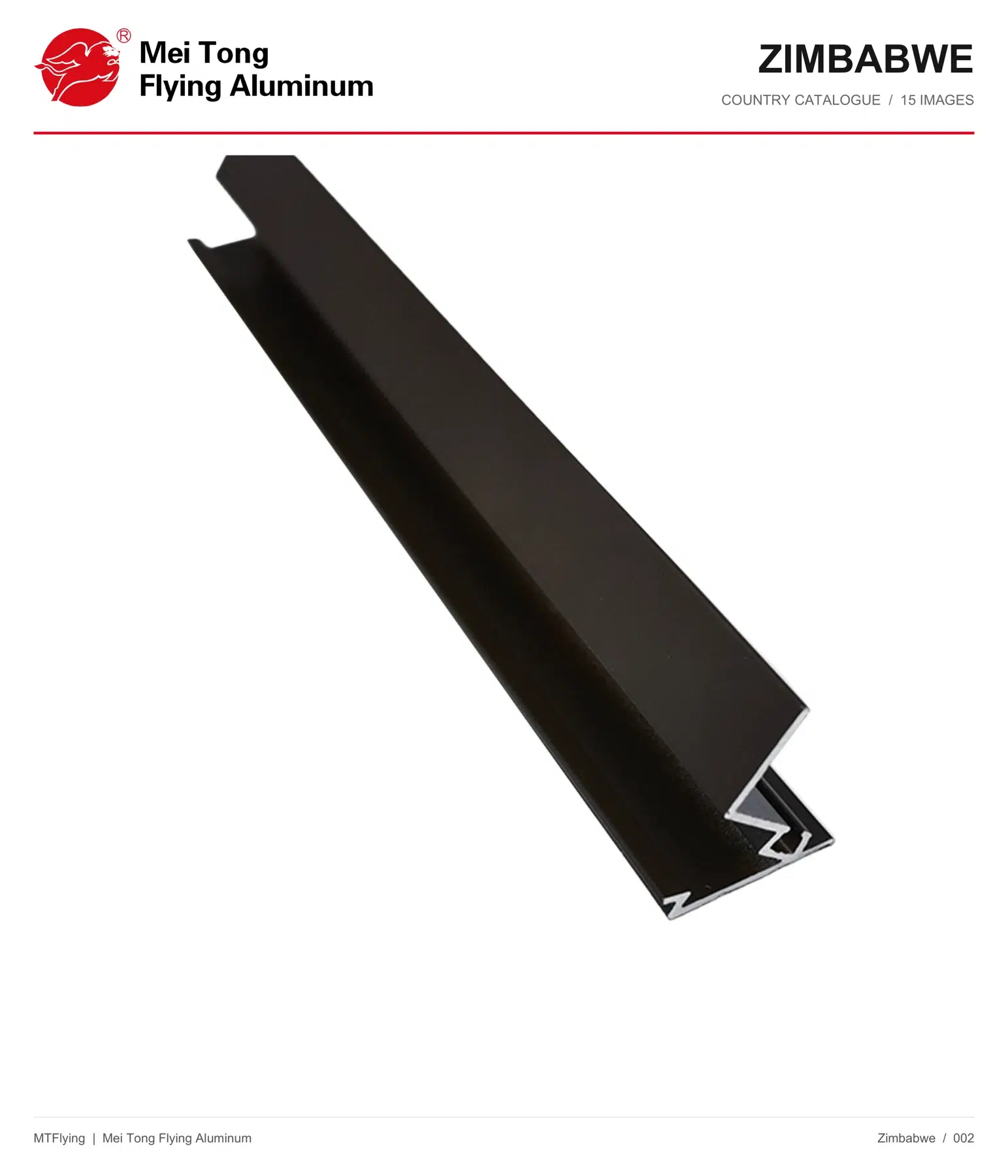 MT Flying aluminum profile sample 002 for Zimbabwe