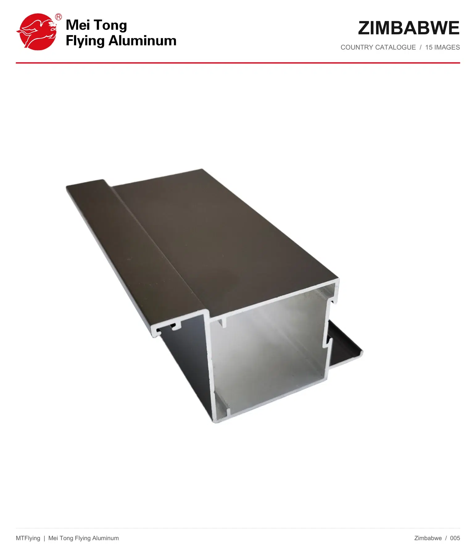 MT Flying aluminum profile sample 005 for Zimbabwe