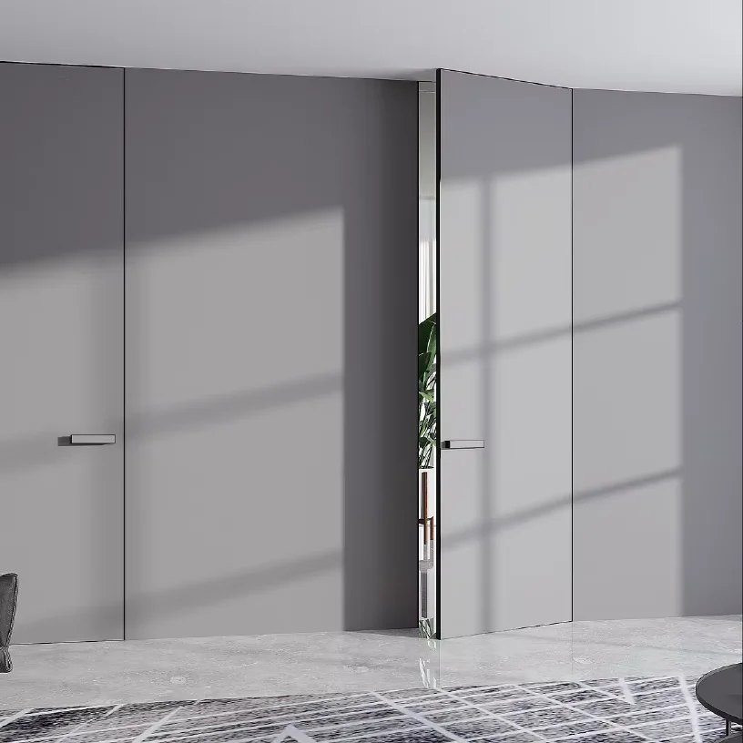 50 series aluminum wood door – Invisible Frameless Slab Door
