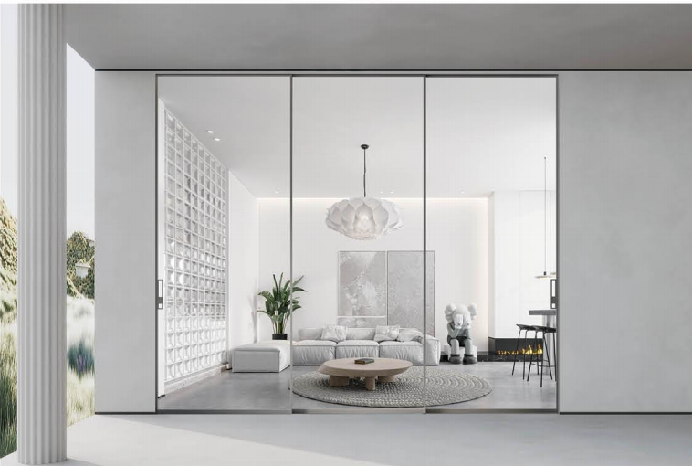 Sliding Series with Track aluminum interior door profile system